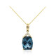 Collar en oro con Topacio azul de Londres