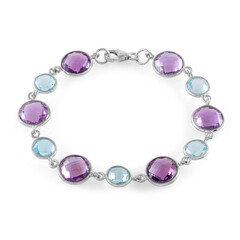 Brazalete en plata con Amatista Rosa de Francia