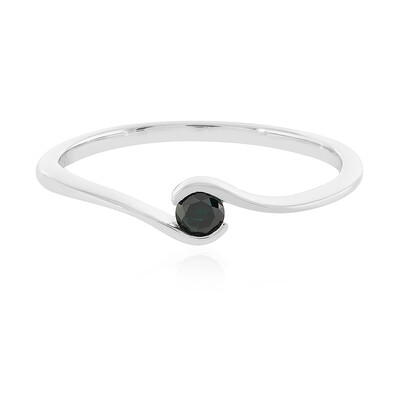 Anillo en plata con Diamante azul I3