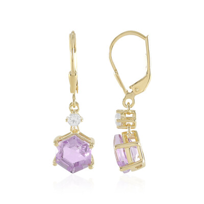 Pendientes en plata con Amatista Rosa de Francia