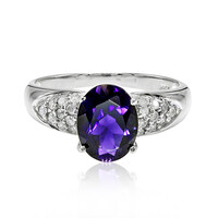 Anillo en plata con Iolita de Ceilán