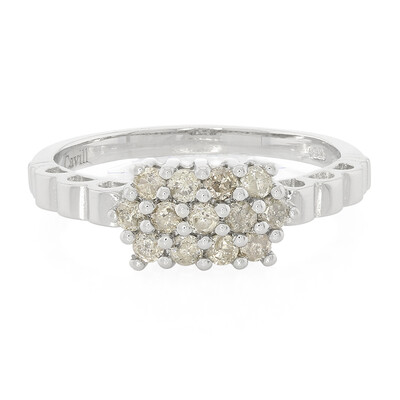 Anillo en plata con Diamante chocolate