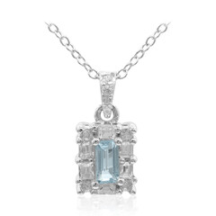 Collar en plata con Topacio azul cielo