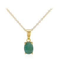 Collar en plata con Esmeralda de Brasil