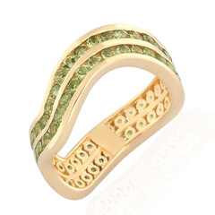 Anillo en oro con Turmalina verde de Brasil (de Melo)