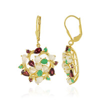 Pendientes en plata con Rodolita
