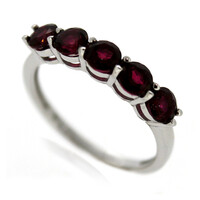 Anillo en plata con Topacio cereza