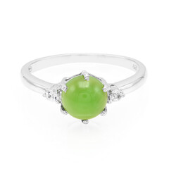 Anillo en plata con Crisoprasa imperial