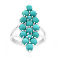 Anillo en plata con Campitos turquesas (Anne Bever)