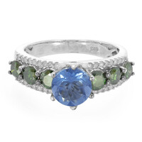 Anillo en plata con Fluorita de color cambiante
