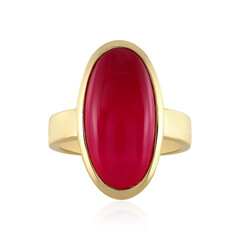 Anillo en plata con Calcedonia frambuesa