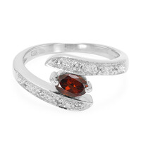 Anillo en plata con Granate Hesonita