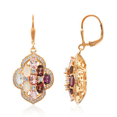 Pendientes en plata con Rodolita