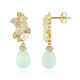 Pendientes en plata con Calcedonia Laguna