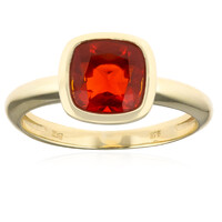 Anillo en oro con Ópalo de fuego de México (CUSTODANA)