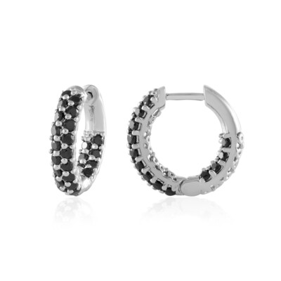 Pendientes en plata con Espinela negra