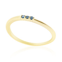Anillo en oro con Diamante azul I1 (de Melo)