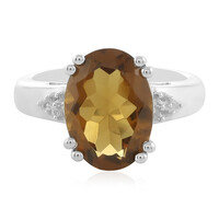 Anillo en plata con Cuarzo champán