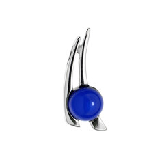 Colgante en plata con Ámbar colombiano azul