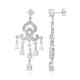 Pendientes en plata con Topacio blanco