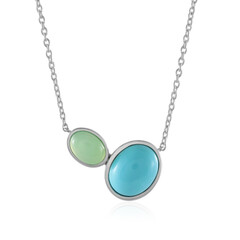 Collar en plata con Turquesa bella durmiente (KM by Juwelo)