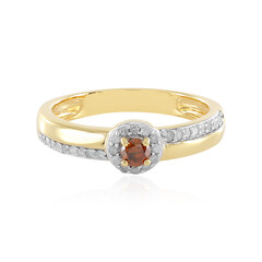 Anillo en plata con Diamante rojo I3