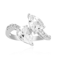 Anillo en plata con Topacio blanco