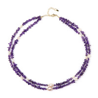 Collar en plata con Amatista de Zambia (Riya)