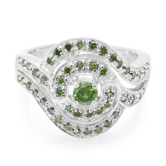 Anillo en plata con Diamante fantasía