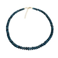 Collar en plata con Apatita azul neón