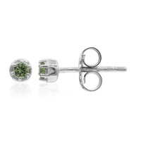 Pendientes en plata con Demantoide de Madagascar (John Ferry)