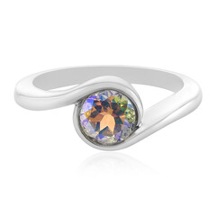 Anillo en plata con Topacio arcoíris