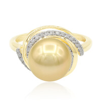Anillo en oro con Perla dorada del mar del sur (TPC)