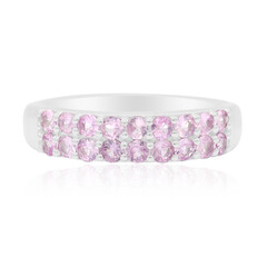Anillo en plata con Zafiro rosado
