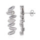 Pendientes en plata con Topacio blanco