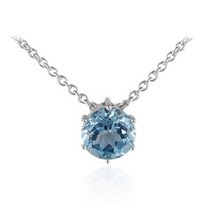 Collar en plata con Topacio azul cielo