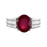 Anillo en plata con Rubí de Madagascar