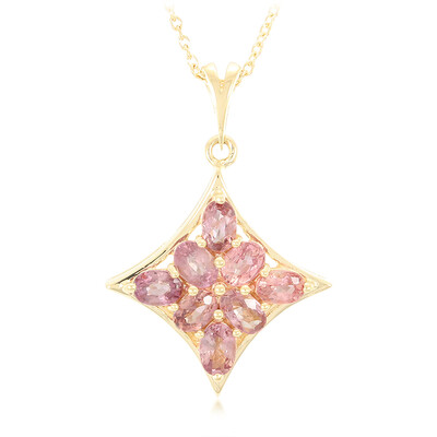 Collar en oro con Zafiro Padparascha no calentado (AMAYANI)