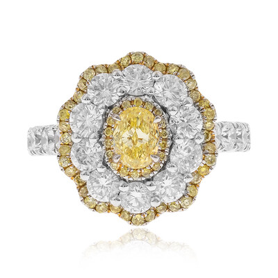 Anillo en oro con Diamante amarillo SI2 (CIRARI)