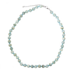 Collar en plata con Aragonita azul