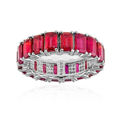 Anillo en plata con Rubí de Madagascar