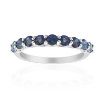 Anillo en plata con Cuarzo Místico azul