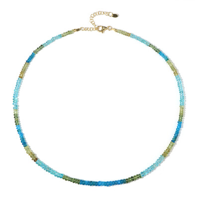 Collar en plata con Apatita azul neón