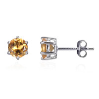 Pendientes en plata con Citrino