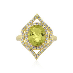 Anillo en plata con Quarzo limón
