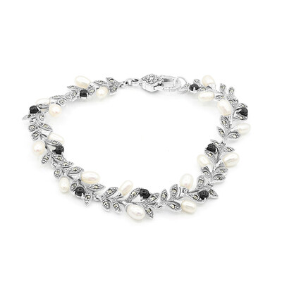 Brazalete en plata con Perla Freshwater