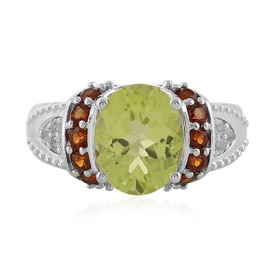 Anillo en plata con Quarzo limón