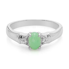 Anillo en plata con Crisoprasa imperial