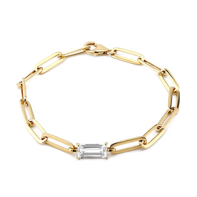 Brazalete en plata con Topacio blanco