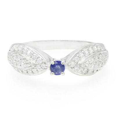 Anillo en plata con Zafiro de Kanchanaburi